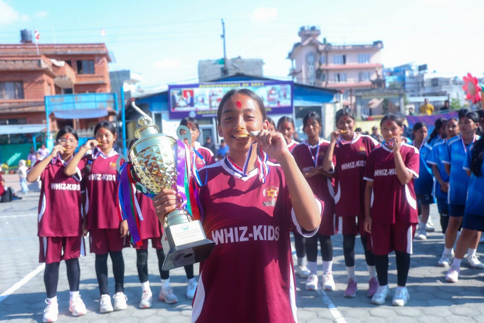 Our students performed well and won the sports competition logo